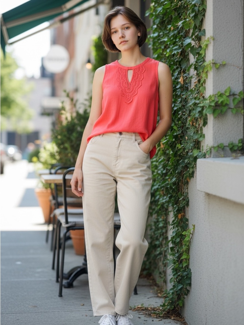 Daniel Rainn Sleeveless Crochet Detail Blouse – Stitch Fix Exclusive